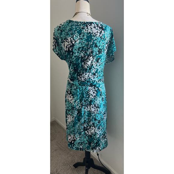 212 Collection Multi-Color Geometric Print Twist Waist Career Dress XL - Picture 4 of 9